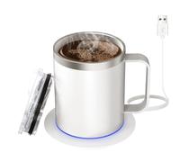 Uxsjakjsd Tasse Chauffante à Alimentation USB, Mug à Café Auto-Chauffant pour Bureau, Ensemble de Réchauffeur de Tasse avec Arrêt Automatique Après 10 Heures.