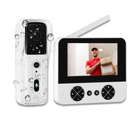 Uxsjakjsd Tway Audio Video Intercom Camera Doorbell Camerie Pas WiFi/App, Pir Motion Detection, Timbre avec Chambre de Porte Sans