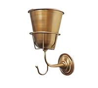 Uxsjakjsd Vase en Fer Mural avec Crochets Polyvalents - Jardinière en Fer, Support de Plantes D'Intérieur/Extérieur pour Plantes Vivantes ou Artificielles en Cuivre.