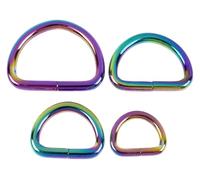 UXvohkudg Boucles d'anneau en D Alliage de Zinc | Multicolore 20/25/32/38mm 10/20 pièces for sangles de sac, sangle de ceinture, artisanat du cuir