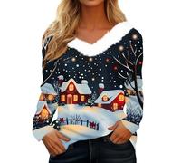 uxxnjfg Et Ventes Flash, Pull De Noel Femme Hiver Polaire Haut Chaud Grande Taille Pulls Pas Cher Marque Sweat-Shirt Pull De Noël Vetement Ugly Christmas Sweater L