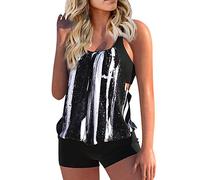 uxxnjfg Maillot de Bain 2 Piece Femme Menstruel Taille Haute Ensemble Amincissant D'été Pas Cher Marque Tankini Vetement