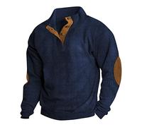 uxxnjfg Pull Col Roulé Homme Chaud Hiver Sweat-Shirt sans Capuche Marque Oversize Vintage Sweatshirt Manche Longue Polaire Pull