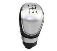 UYAERWA Couvercle De Bouton De Manette De Vitesse De Voiture 5/6 Vitesses Pour Ford Pour Fiesta MK7 2008-2013 Pour Focus MK2/FL 2008-2011 Manuel Voiture TêTe BâTon SéLecteur(Silver- 5 speed)