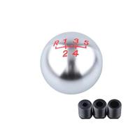 UYAERWA Pommeau De Levier De Vitesse Sphérique Lesté En Aluminium, 5 Vitesses, Rond, M12 X 1,25, M10 X 1,5, M10 X 1,25, M8 X 1,25, Pour Véhicule Pommeau de Levier de Vitesse(Silver)