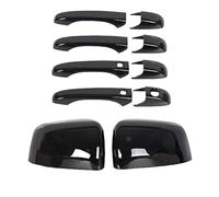 UYCHYTQR Couvercle de rétroviseur latéral Couverture De Poignée De Porte Extérieure De Voiture Couverture De Rétroviseur pour VW pour Routan 2009-2012(Kit Smart Black)