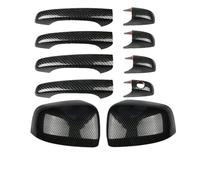 UYCHYTQR Couvercle de rétroviseur latéral Couverture De Poignée De Porte Extérieure De Voiture Couverture De Rétroviseur pour VW pour Routan 2009-2012(Kit None Smart Carbon)
