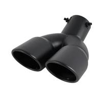 UYCHYTQR Gorge arrière Queue Embout D'échappement Universel en Acier Inoxydable 63 Mm Silencieux Accessoire De Voiture(Noir Mat)
