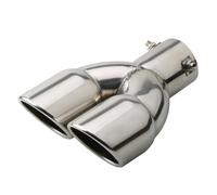 UYCHYTQR Gorge arrière Queue Embout D'échappement Universel en Acier Inoxydable 63 Mm Silencieux Accessoire De Voiture(Argent Droit)