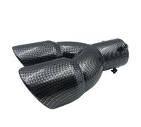 UYCHYTQR Gorge arrière Queue Embout D'échappement Universel en Acier Inoxydable 63 Mm Silencieux Accessoire De Voiture(Carbon Fiber-s)