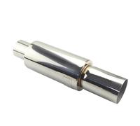 UYCHYTQR Gorge arrière Queue Silencieux D'échappement Universel en Acier Inoxydable De 5.1 Cm À 7.6 Cm(Argent 51MM)