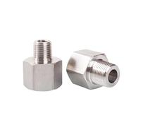 UYCUODLUY 1/8" 1/4" 3/8" 1/2" 3/4" NPT M10 M14 M20 Female Male SS304 Hex Reducer Bushing Pipe Fitting Connector Coupler Pressure Gauge(3l8 BSPP Female,1l8 NPT Male)