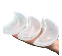 UYCUODLUY 1 bol décoratif en pierre de sélénite demi-lune 6 à 8 cm avec bord incurvé lisse