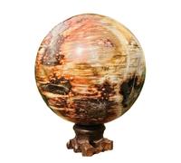 UYCUODLUY 1 boule de cristal en bois pétrifié poli, 900-1000 g, décoration cadeau