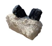 UYCUODLUY 1 pièce 900-1000 g de quartz noir tourmaline pierre brute symbiotique
