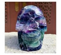 UYCUODLUY 1 pièce de 1500 à 1600 g cristal quartz en forme crâne fluorite colorée sculpté la main