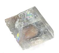 UYCUODLUY 1 pièce de 350 à 400 g calcite optique transparente, cube brut, dalle spath d'Islande, pierre minérale cristalline brute
