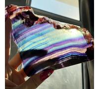 UYCUODLUY 1 pièce de 350 à 500 g pierres fluorite colorées en cristal, cristaux for l'artisanat, décoration la maison