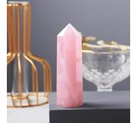 UYCUODLUY 1 pièce de 4 à 5 cm cristal quartz rose, prisme hexagonal, ornement, magique, tour, décoration chambre, d'intérieur