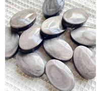 UYCUODLUY 1 pierre de polissage en cristal d'obsidienne argentée for décoration d'intérieur