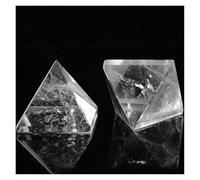 UYCUODLUY 1 pyramide en cristal blanc de 4 cm, quartz transparent, pierre brute claire