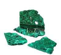 UYCUODLUY 1 tranche de malachite en cristal, 30 à 100 g, pierre non traitée, œil vert