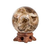 UYCUODLUY 1PC 5-6cm belle boule de calcite chocolat mélange texture marron