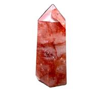 UYCUODLUY 1pc 700-800g Colle Rouge Fleur Cristal Pointe Colonne