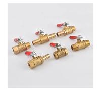 UYCUODLUY 1PC 8mm Hose Barb x 1/4" BSP Female Thread Two Way Brass Pneumatic Shut Off Ball Valve Pipe Fitting Connector