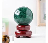 UYCUODLUY 1PC Stone Green Strawberry Quartz Ball Crystal Sphere Gemstone Home Decor with Base Ornaments (Size : 5-6 cm)