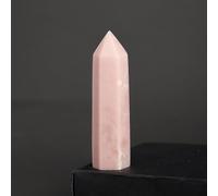 UYCUODLUY 7-8cm Crystal Point Quartz Rainbow Wand Column Rose Rock Home Decor Stone Ornaments (Color : Fenaobao)