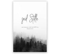 UYCUODLUY Be Still Psalm 46 10 Canvas Wall-Art Minimalist Decor for Living Room Bedroom(Unframed,12x18inch(30x45cm))