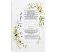 UYCUODLUY Promises of Sobriety Poster Freedom Peace Joy Wall-Art Canvas Print for Living Room Den Decor(Framed,12x18inch(30x45cm))