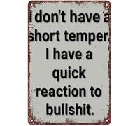 UYCUODLUY Retro Metal Sign I Dont Have A Short Lived Personality Witty Comment Decor For Home Office Man Cave Living Room Bold Self Aware Humor 8 X 12 inch