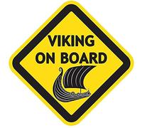 UYEDSR Stickers Auto 2pc 12Cmx12Cm Viking à Bord Voiture Autocollants Voiture Style Vinyle décalcomanie personnalité étanche Accessoires-Style_A