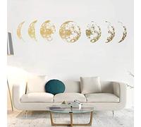 UYEDSR Stickers Muraux Phase de Lune 3D Sticker Mural Maison Salon décoration Murale Art Mural Stickers Fond décor Lune Autocollants-A