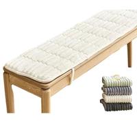 uyeoco 2 3 ou 4 Places Coussin de Banc Intérieur/Exterieur 100x40/120x40/150x50/220x40cm Coussin de Siège Jardin Coussin D'assise Canapé pour Maison Patio Balcon Terrasse Balançoire(White,50x160cm)
