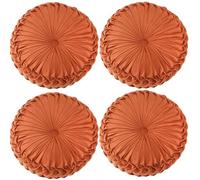 uyeoco 4/2/1 Pieces Thickened Flannel Fabric Round Seat Cushion, Round Chair Pad Bedroom Floor Round Seating Pad for Dining Bedroom Sofa Reading Corner Garden(Color:#3,Size:4_38X38CM)