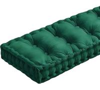 uyeoco 8-10cm d'épaisseur Coussin de Banc Interieur 2 3 ou 4 Places,Coussin de Siège de Banc 80/100/120/150/180/200cmx50/40/30cm Coussin d'assise pour Banc Mobilier Coussin De Sol(Vert,110x40x10cm)