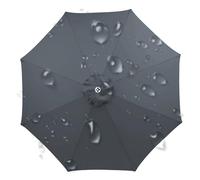uyeoco Auvent De Remplacement pour Parasol 2m/2.3m/2.5m/2.7m/3m, 6 Baleines/8 Baleines Toile De Rechange pour Parasol Déporté Housse De Rechange pour Parasol De Jardin Terrasse Plage(P11,3m/8ribs)