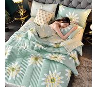 uyeoco Couette D'été, Couverture D'été Fraîche, 100% Coton Lavé, Courtepointe Fine, Douce Et Confortable, Légère Et Respirante, Lavable en Machine, (Color : J, Size : 150x200cm)