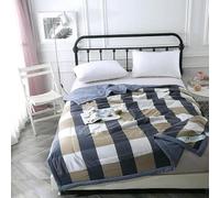 uyeoco Couette D'été, Couverture D'été Fraîche, 100% Coton Lavé, Courtepointe Fine, Douce Et Confortable, Légère Et Respirante, Lavable en Machine, (Color : Y, Size : 180x200cm)