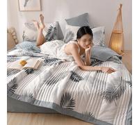 uyeoco Couette D'été Édredon Douce et Respirante réversible Couverture en Microfibre- Courtepointe Légère Et Respirante Couvre Lit 2 Personnes Matelassé Lavable en Machine(Style5,180x200cm)