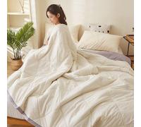 uyeoco Couette légère pour d'été, Couette Coton Naturel, Doux et Respirant Couette Édredon Lit 2 Personne Matelassé Lavable en Machine(A5,150x200cm)