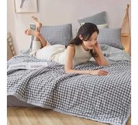 Uyeoco Couette Légère pour d'Été en Coton Naturel - Doux et Respirant Édredon Matelassé Lavable en Machine pour Lit 2 Personnes (A2,150x200cm)