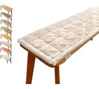uyeoco Coussin de Banc Interieur 2 3 ou 4 Places, Coussin de Siège de Banc 120x40 100x40 140x50 80x50cm Coussin d'assise pour Salon ou Balançoire de Jardin, Balcon, Terrasse(Milky White,50x160cm)