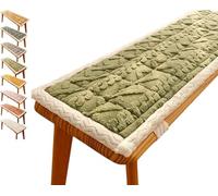 uyeoco Coussin de Banc Interieur 2 3 ou 4 Places, Coussin de Siège de Banc 120x40 100x40 140x50 80x50cm Coussin d'assise pour Salon ou Balançoire de Jardin, Balcon, Terrasse(Vert foncé,25x80cm)