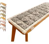 uyeoco Coussin de Banc Interieur 2 3 ou 4 Places, Coussin de Siège de Banc 120x40 100x40 140x50 80x50cm Coussin d'assise pour Salon ou Balançoire de Jardin, Balcon, Terrasse(Gris Clair,25x90cm)