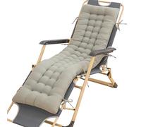 uyeoco Coussin de Chaise Longue Coussin Bain de Soleil, Coussin de Siège Coussin Transat pour Chaises de Jardin, Balcon, Terrasse, Intérieur(Cigarette Ash,170x48x8cm)