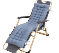 uyeoco Coussin de Chaise Longue Coussin Bain de Soleil, Coussin de Siège Coussin Transat pour Chaises de Jardin, Balcon, Terrasse, Intérieur(Blue Gray,170x48x8cm)